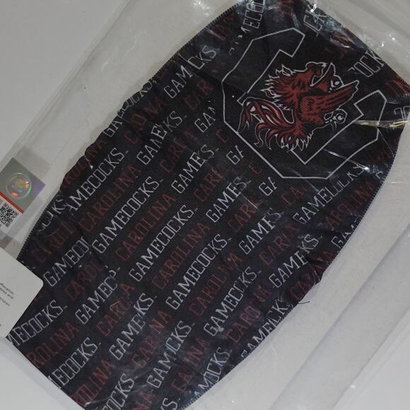 Hanes Ultrafuse Face Mask, NCAA South Carolina Gamecocks Youth OS Black/Garnet - Picture 2 of 6